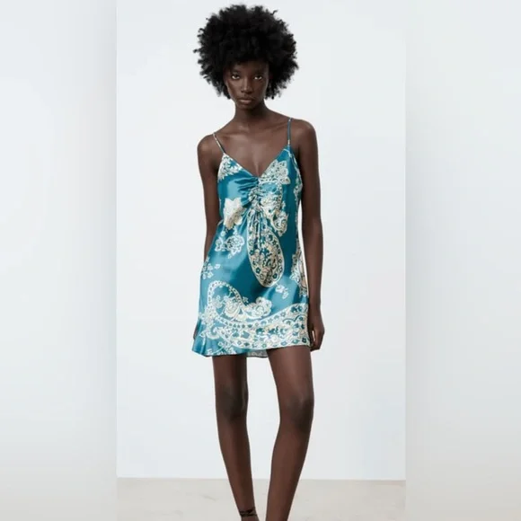 blue leopard print dress zara Zara Leopard Print Dress  SB Dress Hire